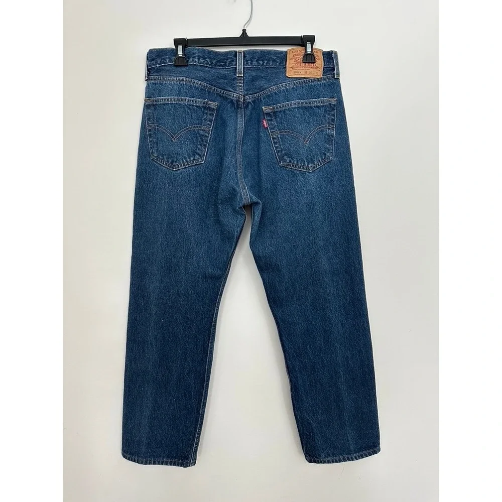 Vintage Levis 501xx Jeans 36x31 Indigo Raw Denim 0000 Batwing Y2K 2000
